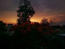 Sunset from my terrace Bhagalpur India