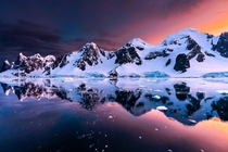 Sunset in Antarctica 