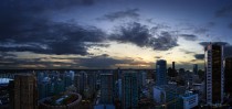 Sunset in Downtown Vancouver BC 