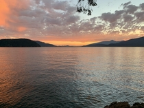 Sunset in Lions Bay near Vancouver British Columbia 