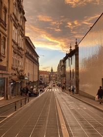 Sunset in Porto Portugal 