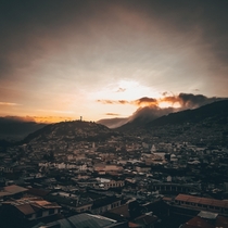 Sunset in Quito Ecuador 