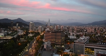 Sunset in Santiago Chile 