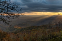 Sunset in the Appalachian Mountains North Carolina 