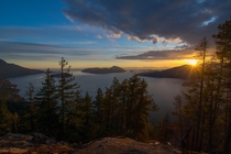 Sunset in the Howe Sound  x