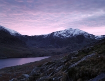 Sunset in the Ogwen Valley Wales UK 
