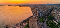 Sunset in Thessaloniki Greece