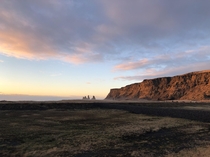 Sunset in Vik Iceland 
