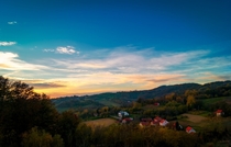 Sunset in Zagroje Croatia