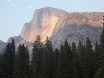 Sunset light on Half Dome Yosemite National Park California 