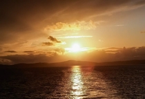 Sunset off the Isle of Bute Scotland