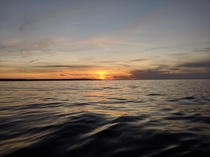 Sunset on a boat location - Northern Estonia 