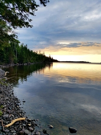 Sunset on Lake Superior Isle Royale National Park 