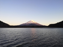 Sunset on Mt Fuji shoji lake x 