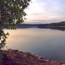 Sunset on Norfork Lake in Arkansas  