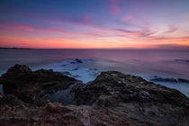 Sunset on Northern California coast 
