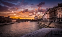 Sunset on Notre Dame France  photo by Ramelli Serge