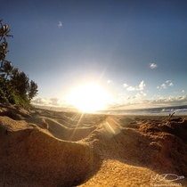 Sunset on Pipeline Beach Oahu x