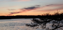 Sunset on the lake - Akron Ohio April  