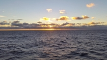 Sunset on the pacific off chile