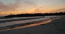 Sunset over a rocky horizon St Pete Beach 