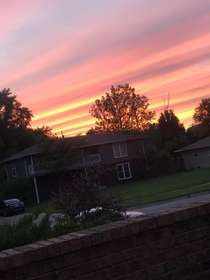 Sunset over Kansas tonight