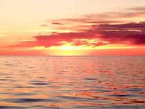 Sunset Over Lake Michigan Michigan OC