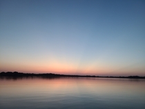 Sunset over lake Pawnee nebraska