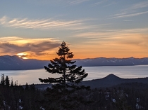 Sunset over Lake Tahoe in Kingsbury NV 