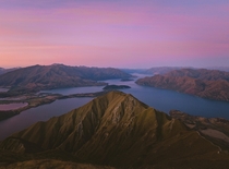 Sunset Over Lake Wanaka NZ 