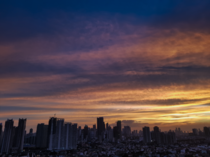 Sunset over Mandaluyong City Philippines