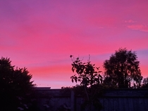Sunset over Newton Abbot UK