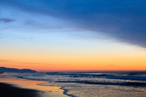 Sunset over Ocean Beach San Francisco CA USA 