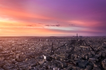 Sunset over Paris  by Faula Thierry x-post rFrancePics