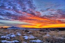 Sunset over Sleeping Ute Near Cortez Colorado 