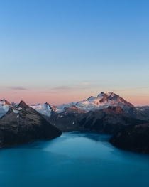 Sunset over the Coast Mountains Garibaldi Provincial Park Canada  Social mikemarkov