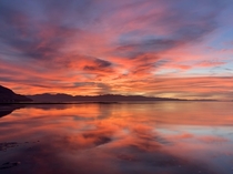 Sunset over the Great Salt Lake in Utah 
