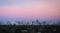 Sunset over the Miami skyline 