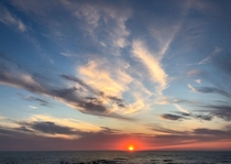 Sunset over the ocean Povoa de Varzim - A Ver-o-Mar Portugal 