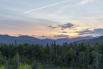 Sunset over the White Mountains of New Hampshire 