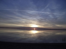 Sunset Rekyva lake 