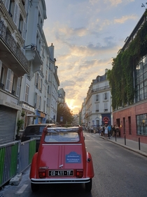 Sunset through the streets of Montmarte France