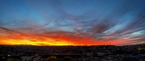 Sunset tonight in Lyon France