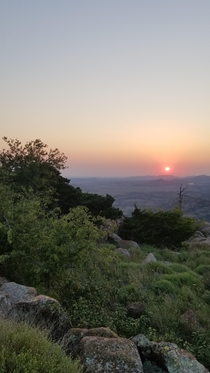 Sunset top of Mt Scott Oklahoma 