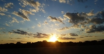 Sunset while driving to Galena IL 