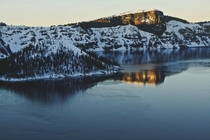 Sunsets and Snow at Crater Lake National Park 
