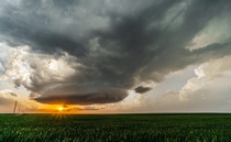 Supercell over the Southern Kansas landscape Taken  near Protection KS 