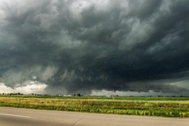 Supercell with a damaging EF tornado approaching Pella Iowa on July th  