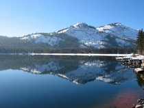 Surprisingly still water at Donner Lake CA made for a nice reflection 