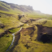 Surreal landscape near Vk Iceland 